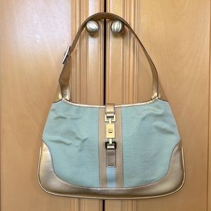 Gucci Canvas & Leather Jackie Shoulder Bag
